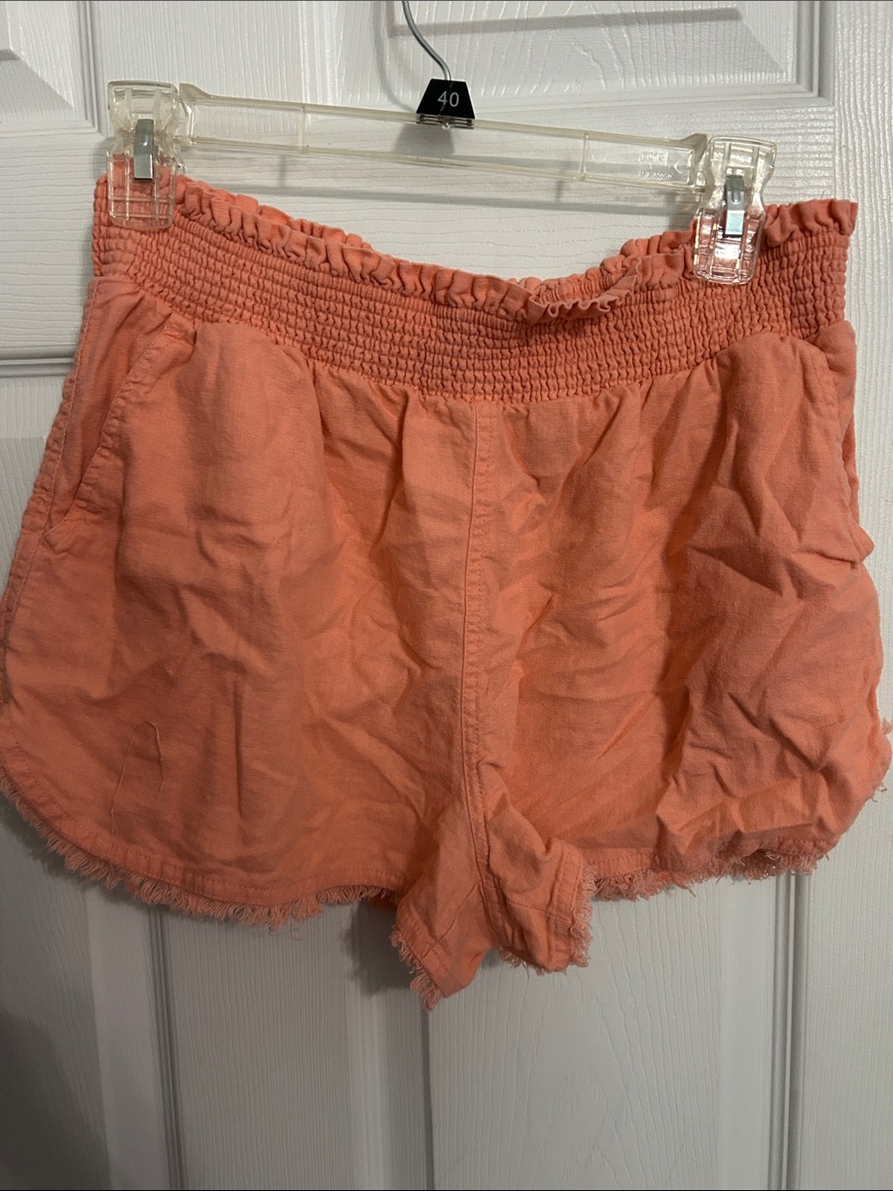 Women’s Smocked Waist Coral Shorts